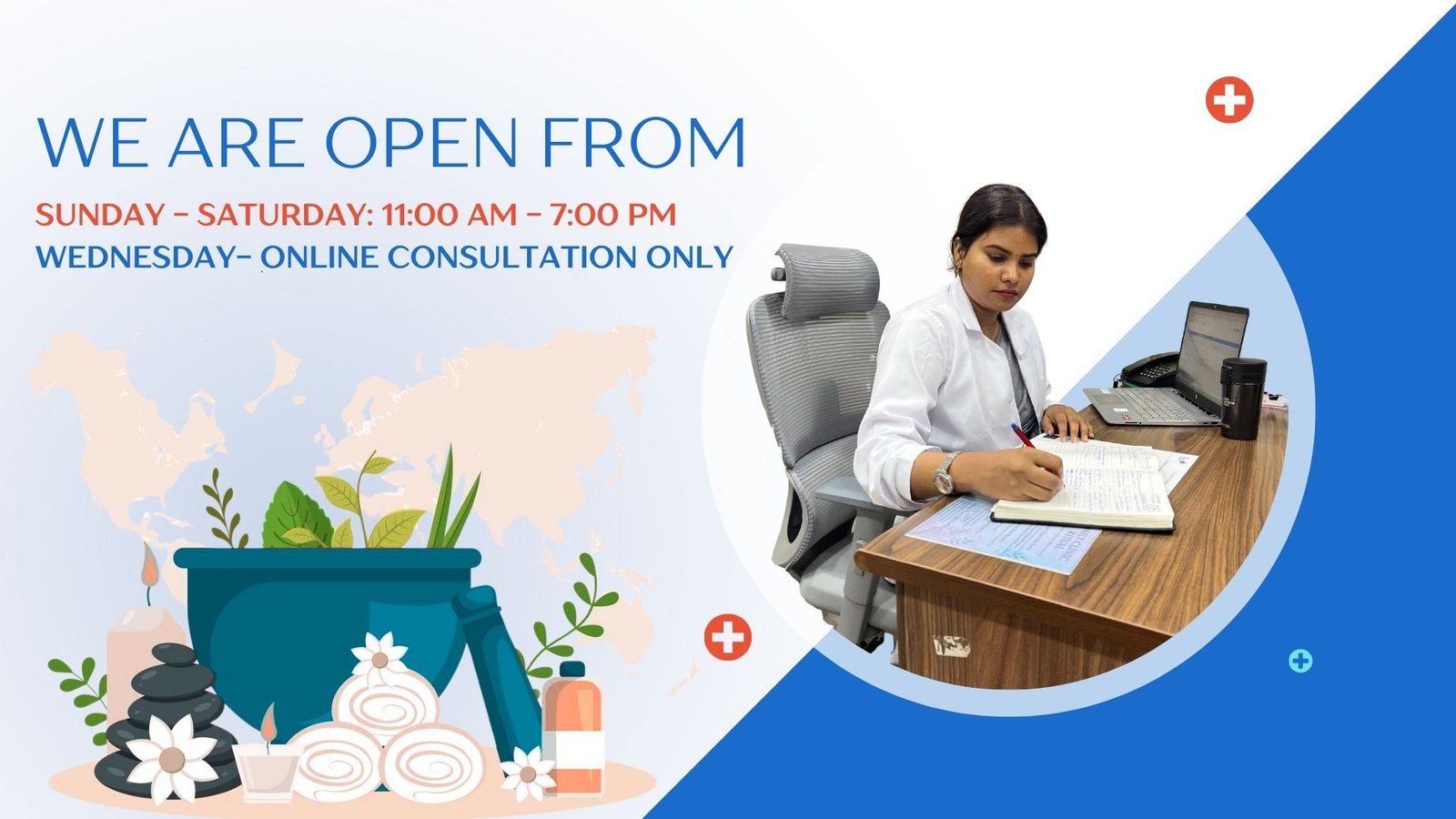 Clinic interior and treatment room